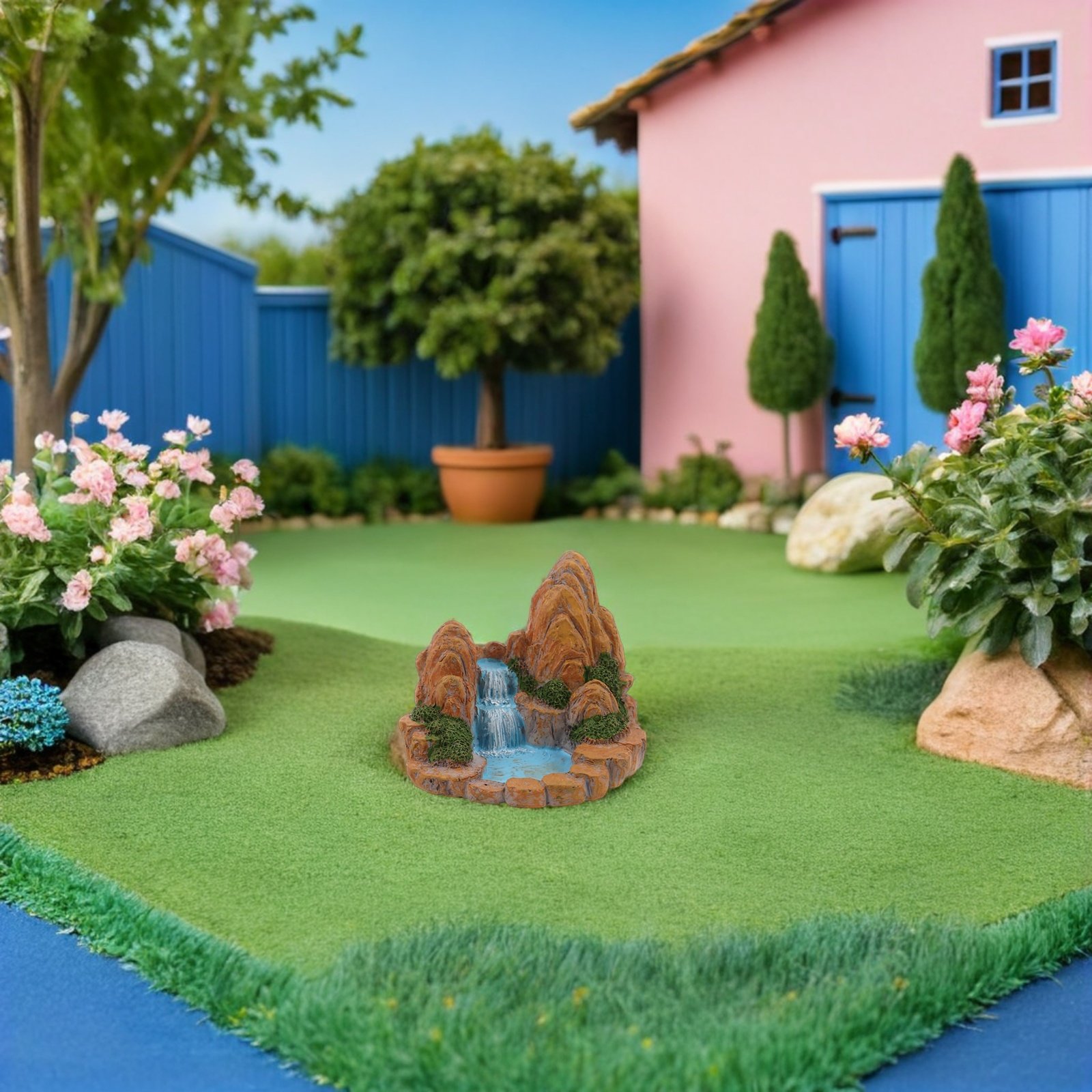 Bonsai Garden With Pond - 2 szt. Miniaturowe figurki do oczka