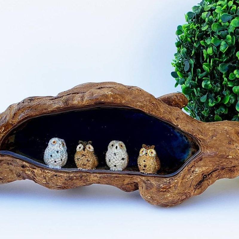 4 szt. Żywica Mini sowy miniat – Bonsai Gardenia recenzja i cena